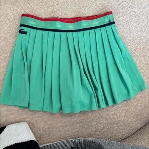 Lacoste Women's Teal Pleated Mini Skirt